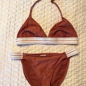 Burnt Orange/ Dark Clay Target Bikini
